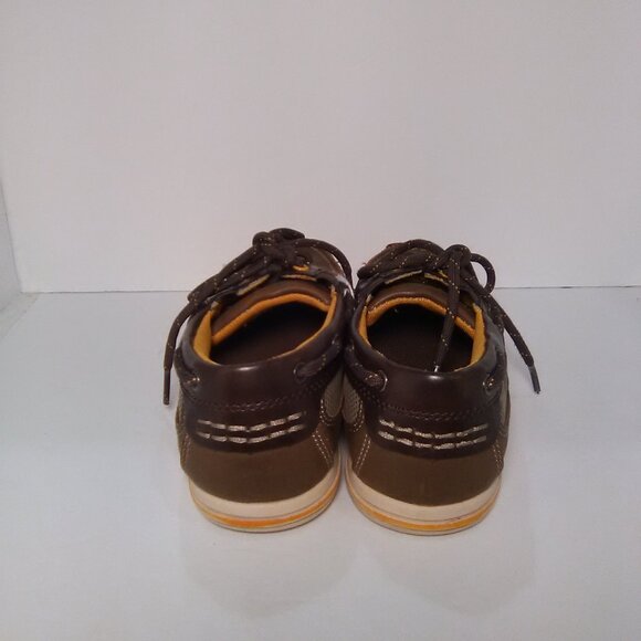 American Eagle Boys Loafers Tie Lace Color Brown Casual Dress Shoe Size … - Picture 7 of 12